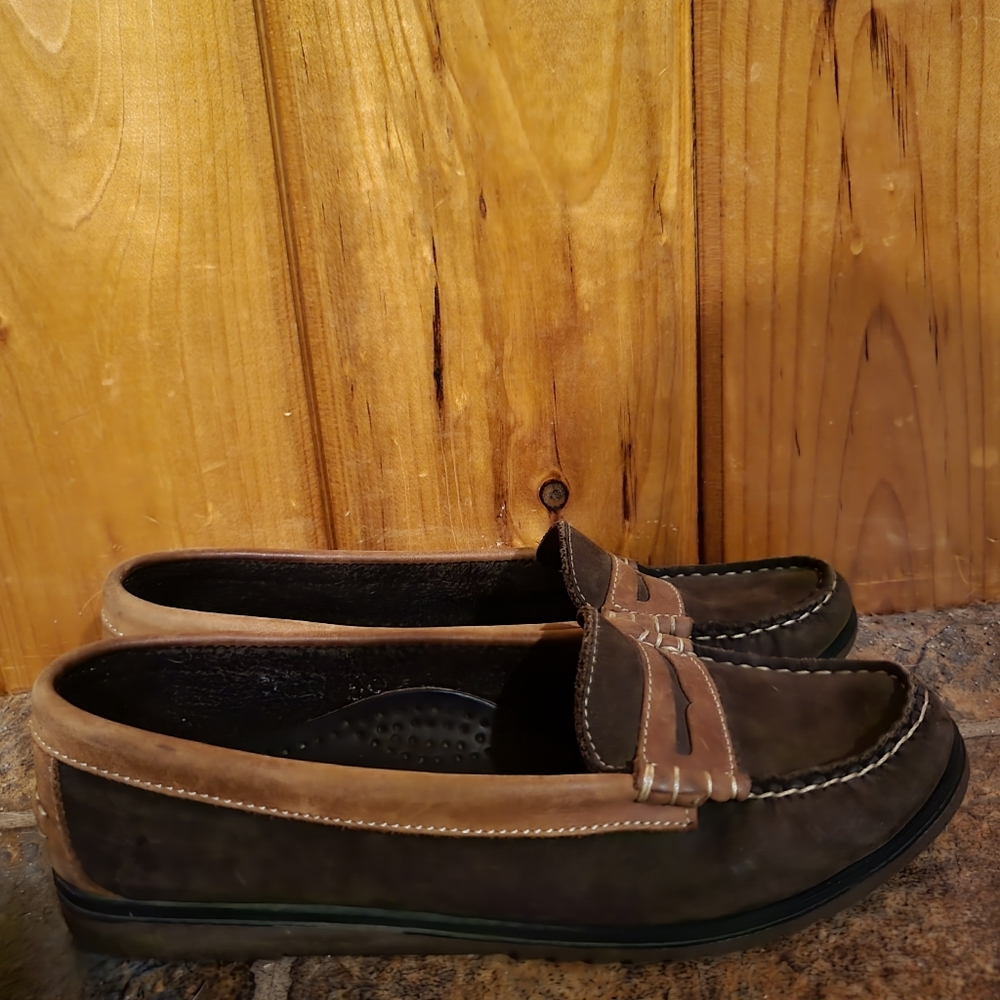 Maine Woods womens Brown genuine  leather loafers